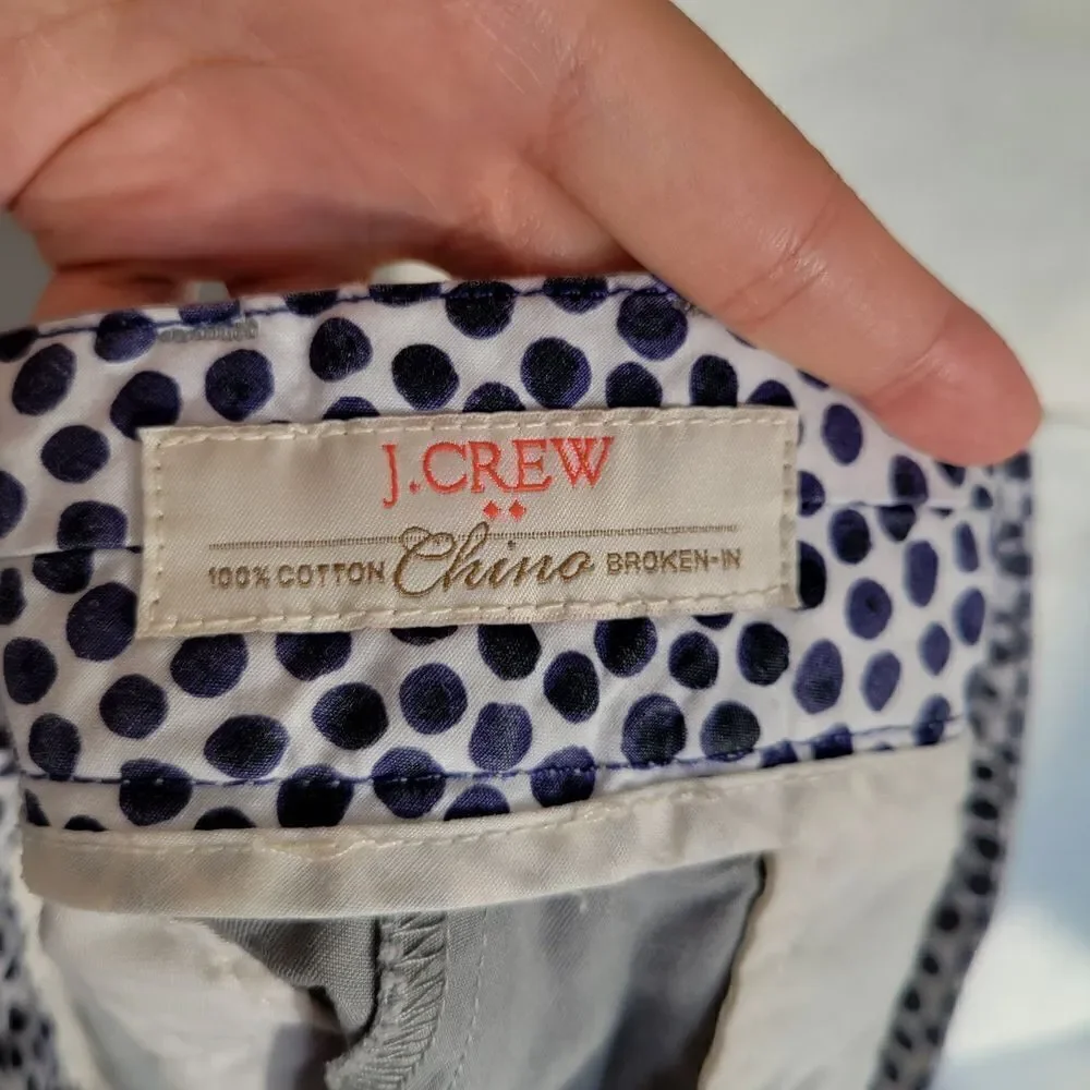 J. Crew Chino 100% Cotton Broken-In Gray Shorts